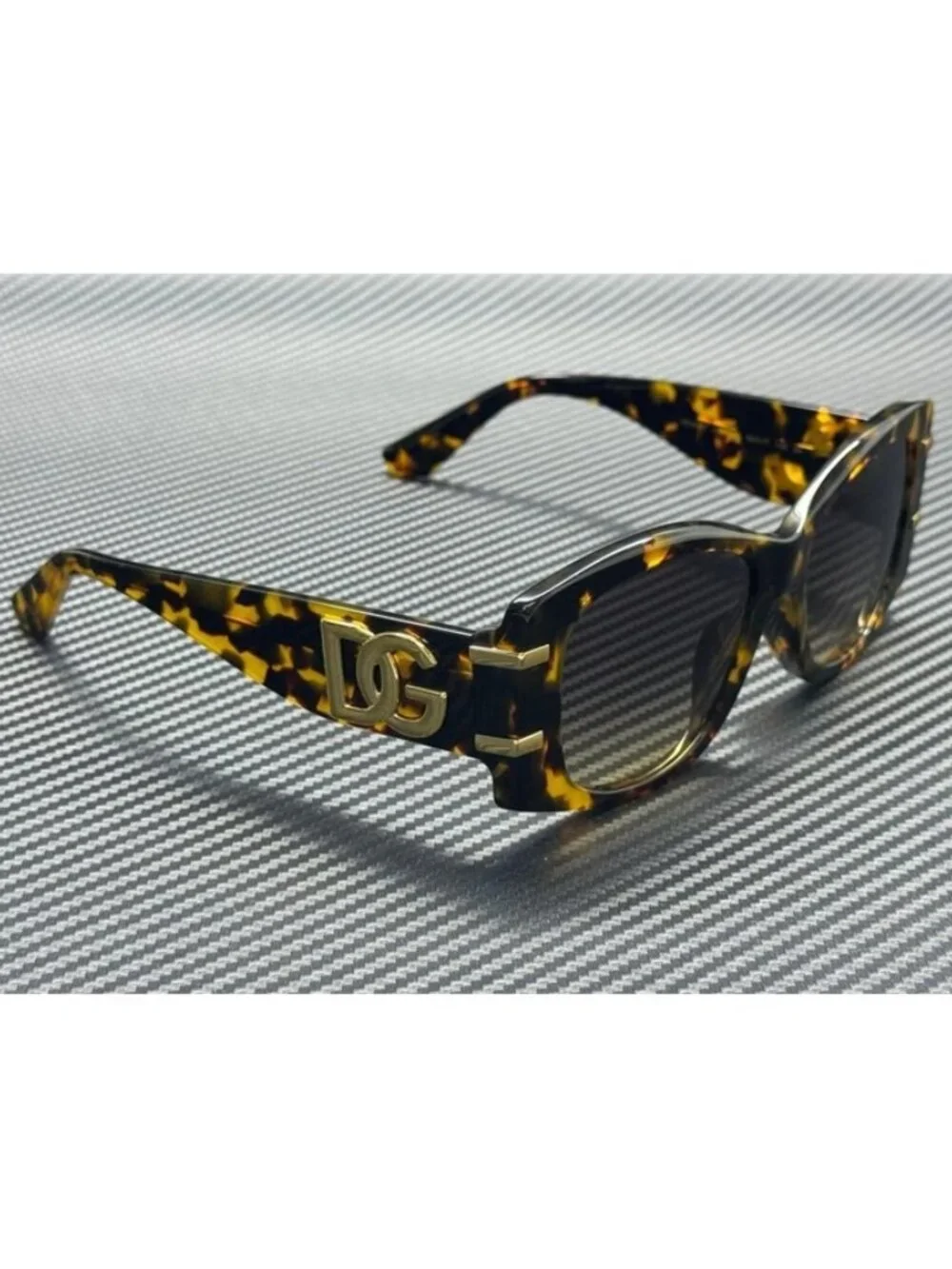 New Dolce & Gabbana Men Yellow Havana Sunglasses 54-17-145